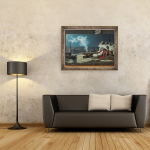 Tablou inramat - Jean Jules Antoine Lecomte du Nouy - Visul unui eunuc, 70 x 90 cm - Img 2