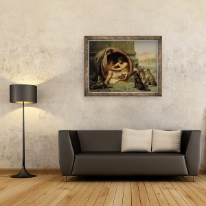 Tablou inramat - Jean Leon Gerome - Diogene, 60 x 80 cm - Img 2