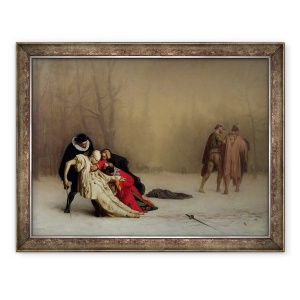 Tablou inramat - Jean Leon Gerome - Duelul dupa Mascarada, 70 x 90 cm