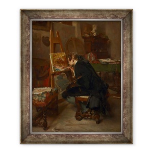 Tablou inramat - Jean-Louis Ernest Meissonier - Un pictor, 70 x 85 cm