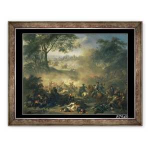 Tablou inramat - Jean-Marc Nattier - Batalia de la Poltava in 1709, 70 x 90 cm
