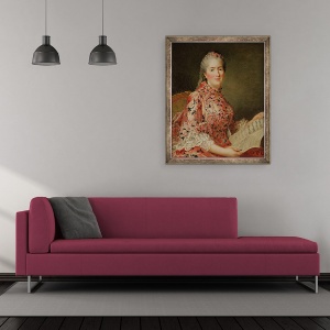 Tablou inramat - Jean-Marc Nattier - Portretul Victoire al Frantei 1733-99, 50 x 60 cm - Img 2