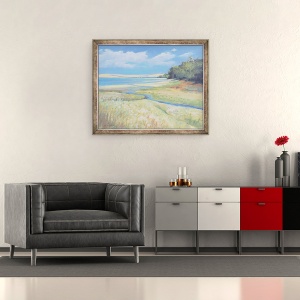 Tablou inramat - Jennifer Wright - Estuarul Kingsbridge 2, 50 x 60 cm - Img 2