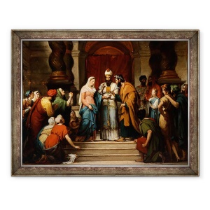 Tablou inramat - Jerome Martin Langlois - Casatoria Fecioarei, 60 x 80 cm
