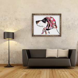 Tablou inramat - Jo Chambers - Pooch In Pucci, 70 x 90 cm - Img 2