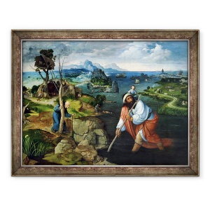 Tablou inramat - Joachim Patinir - St. Christopher, 60 x 80 cm