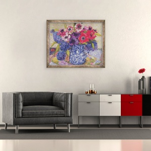 Tablou inramat - Joan Thewsey - Anemone intr-un ulcior antic, 70 x 85 cm - Img 2