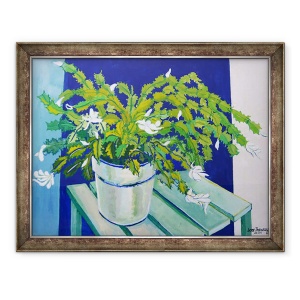 Tablou inramat - Joan Thewsey - Craciun Cactus, 70 x 90 cm