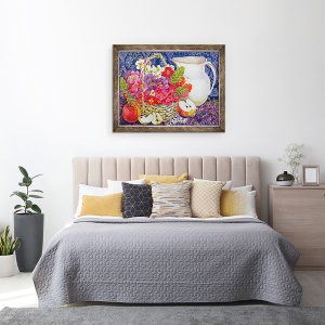 Tablou inramat - Joan Thewsey - Primulas si Mere, 70 x 90 cm - Img 3