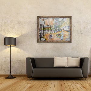 Tablou inramat - Joan Thewsey - Studioul de muzica al lui Clare Lise, 70 x 90 cm - Img 2