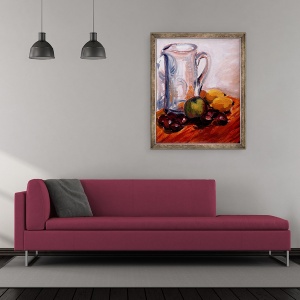 Tablou inramat - Joan Thewsey - Ulcior cu castane, 1965, 70 x 85 cm - Img 2