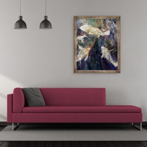 Tablou inramat - jocasta shakespeare - Peste Rising detaliu 1, 50 x 60 cm - Img 2