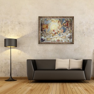 Tablou inramat - Johann Baptist Zimmermann - Judecata de Apoi, 60 x 80 cm - Img 2