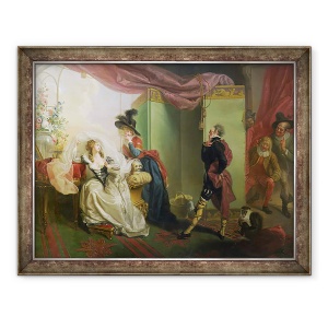Tablou inramat - Johann Heinrich Ramberg - Malvolio before Olivia, 70 x 90 cm