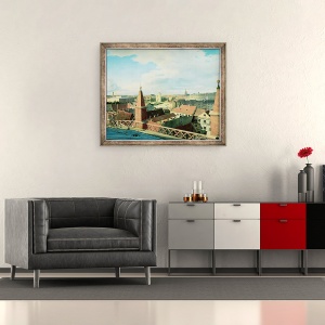 Tablou inramat - Johann Philipp Eduard Gartner - Vedere a orasului Berlin cu Muzeul Altes si Catedrala de pe acoperisul Bisericii Friedrichswerder, 50 x 60 cm - Img 2