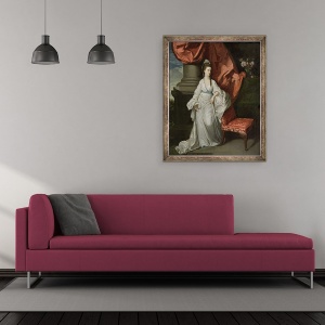 Tablou inramat - Johann Zoffany - Lady Grant, sotia lui Sir James Grant, Bt., 70 x 85 cm - Img 2
