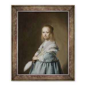 Tablou inramat - Johannes Cornelisz. Verspronck - Portret De O Fata imbracata in Albastru, 70 x 85 cm