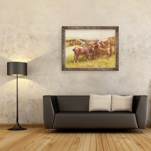 Tablou inramat - John Atkinson - Dealul Brough, 60 x 80 cm - Img 2