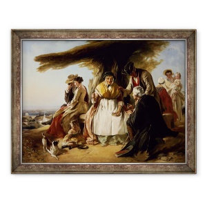 Tablou inramat - John Callcott Horsley - Tineret si varsta, 60 x 80 cm