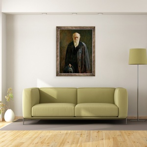 Tablou inramat - John Collier - Portretul lui Charles Darwin 1809-1882 1883, 70 x 90 cm - Img 2