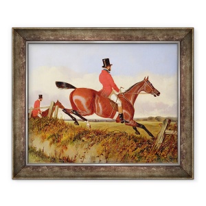 Tablou inramat - John Dalby - Vanatoare de vulpi - Compensarea unei banci, 50 x 60 cm