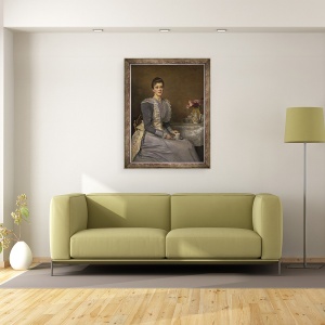 Tablou inramat - John Everett Millais - Portretul doamnei Joseph Chamberlain 1864-1957, 60 x 80 cm - Img 2