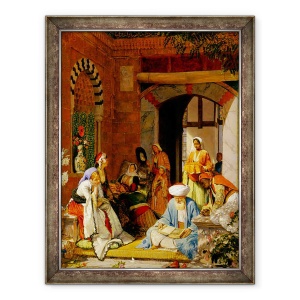 Tablou inramat - John Frederick Lewis - Rugaciunea credintei ii va salva pe bolnavi, 70 x 90 cm