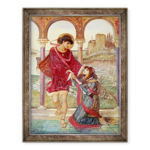 Tablou inramat - John Melhuish Strudwick - Tristan si Iseult, 60 x 80 cm