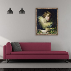 Tablou inramat - John Rogers Herbert - Asteptari, 70 x 85 cm - Img 2