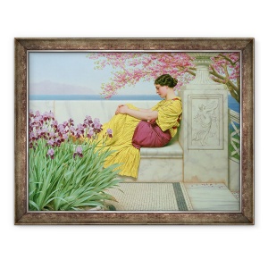 Tablou inramat - John William Godward - Sub Floarea care atarna pe crengile, 60 x 80 cm