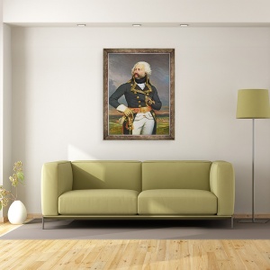 Tablou inramat - Joseph Desire Court - Generalul Adam Philippe 1740-93 Conte de Custine, 60 x 80 cm - Img 2