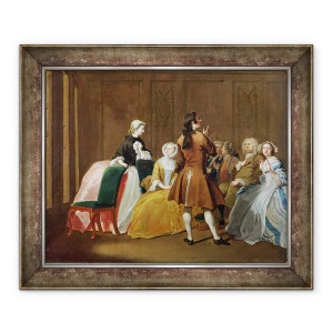 Tablou inramat - Joseph Highmore - Familia Harlowe, de la Clarissa a lui Samuel Richardson, 70 x 85 cm