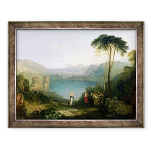 Tablou inramat - Joseph Mallord William Turner - Lacul Avernus, Aenea si Sibilul Cumaean, 60 x 80 cm