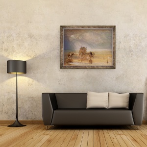 Tablou inramat - Joseph Mallord William Turner - Nisipurile Lancaster, 60 x 80 cm - Img 2