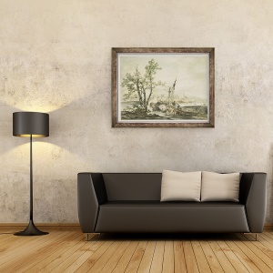 Tablou inramat - Joseph Mallord William Turner - Rochester, 70 x 90 cm - Img 2