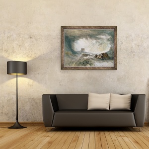 Tablou inramat - Joseph Mallord William Turner - Snowstorm, Mont Cenis, 60 x 80 cm - Img 2