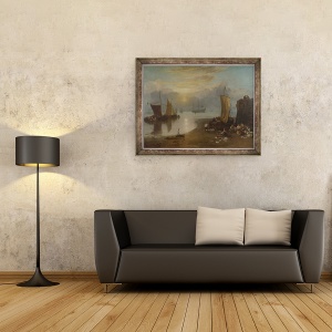 Tablou inramat - Joseph Mallord William Turner - Soarele rasare prin vapori, 70 x 90 cm - Img 2