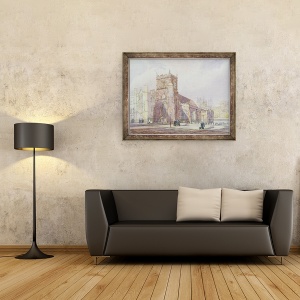 Tablou inramat - Joseph Murray Ince - St. Botolphs, 70 x 90 cm - Img 2