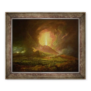 Tablou inramat - Joseph Wright of Derby - O eruptie a Vezuviului, vazuta de la Portici, 70 x 85 cm