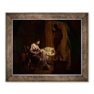Tablou inramat - Joseph Wright of Derby - Penelope Unraveling Ei Web, 70 x 85 cm