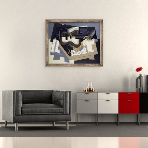 Tablou inramat - Juan Gris - Chitara si Clarinet, 50 x 60 cm - Img 2