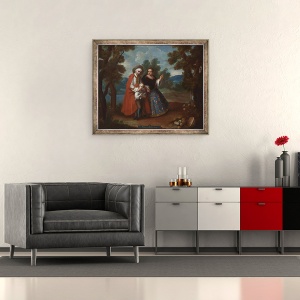 Tablou inramat - Juan Patricio Morlete Ruiz - VII. Din spaniol si Morsica, Albinos VII. De español y morisca, albino, 70 x 85 cm - Img 2