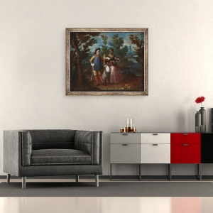 Tablou inramat - Juan Patricio Morlete Ruiz - X. De la spaniol si de a reveni inapoi, tineti-va suspendat in aer mediu X. de español y torna atrás, tente en el aire, 50 x 60 cm - Img 2