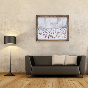 Tablou inramat - Judy Joel - Patinoar, Parcul Central, New York, 60 x 80 cm - Img 2