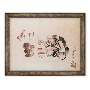 Tablou inramat - Katsushika Hokusai - Jucarii de pictura mestesugar, 70 x 90 cm