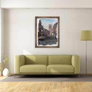Tablou inramat - Kirstie Adamson - Catedrala Tuturor Sfintilor Porti de Fier Derby, 60 x 80 cm - Img 2