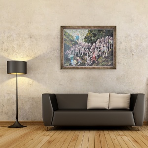 Tablou inramat - Kirstie Adamson - intr-un taram nici apropiat, nici indepartat, 60 x 80 cm - Img 2