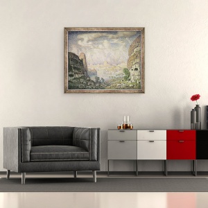 Tablou inramat - Konstantin Fedorovich Bogaevsky - Land de Sud, 50 x 60 cm - Img 2