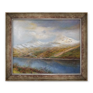 Tablou inramat - Laszlo Mednyanszky - Peisaj in Muntii Tatra, 70 x 85 cm