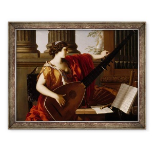 Tablou inramat - Laurent de La Hire - Alegorie de muzica, 70 x 90 cm